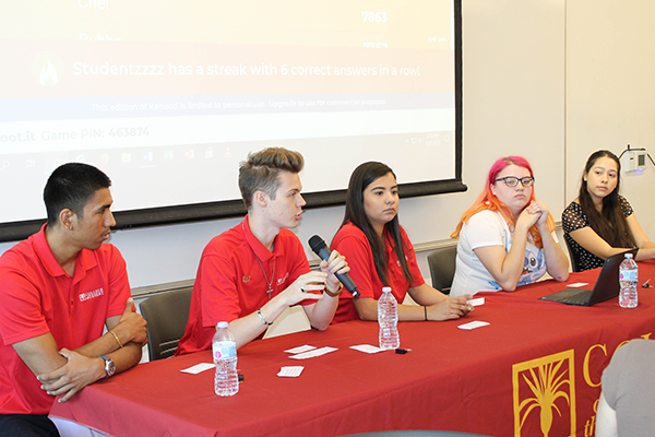 College of the Desert student panel answered questions and offered comments from the student prospective on how best the Guided Pathways program can assist students.