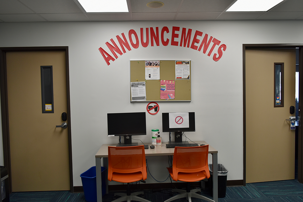 Announcement Board Board with Announcments