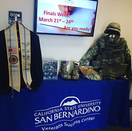 CSUSB Veterans Resource Center Display