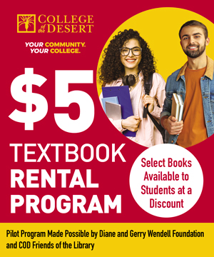 $5 Textbook Rental Program -  Select books available to students at a discount.