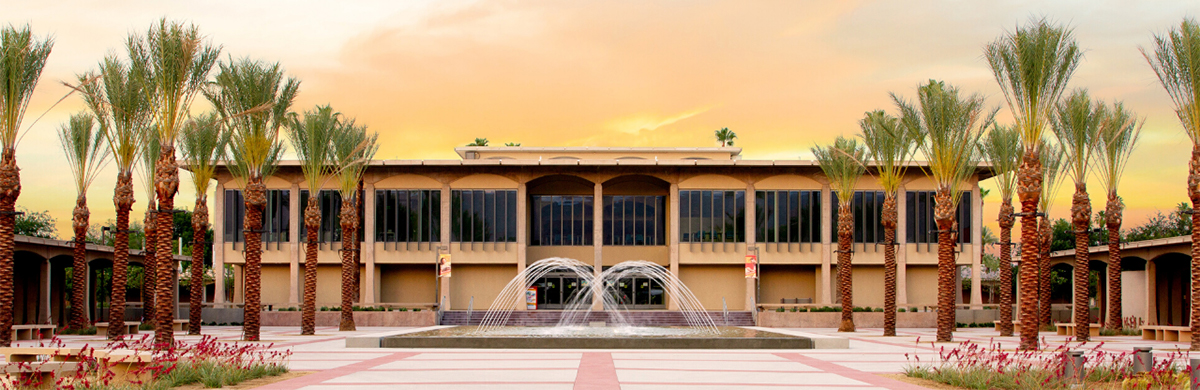 View of Hilb Building at evening time