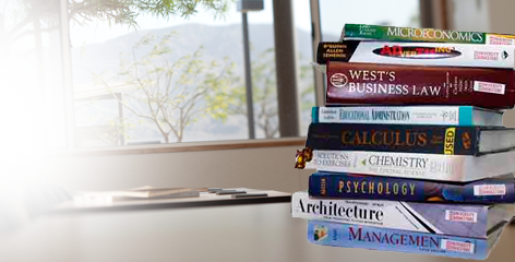 Stack of school books