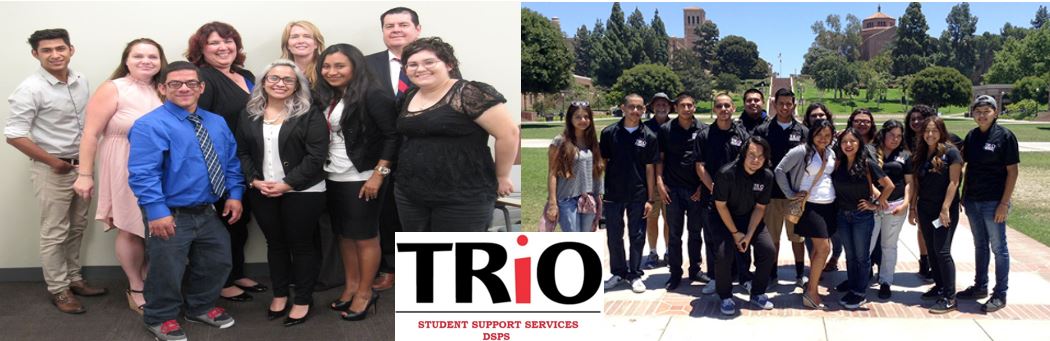 Group photos of TRiO SSS DSPS students on campus tours