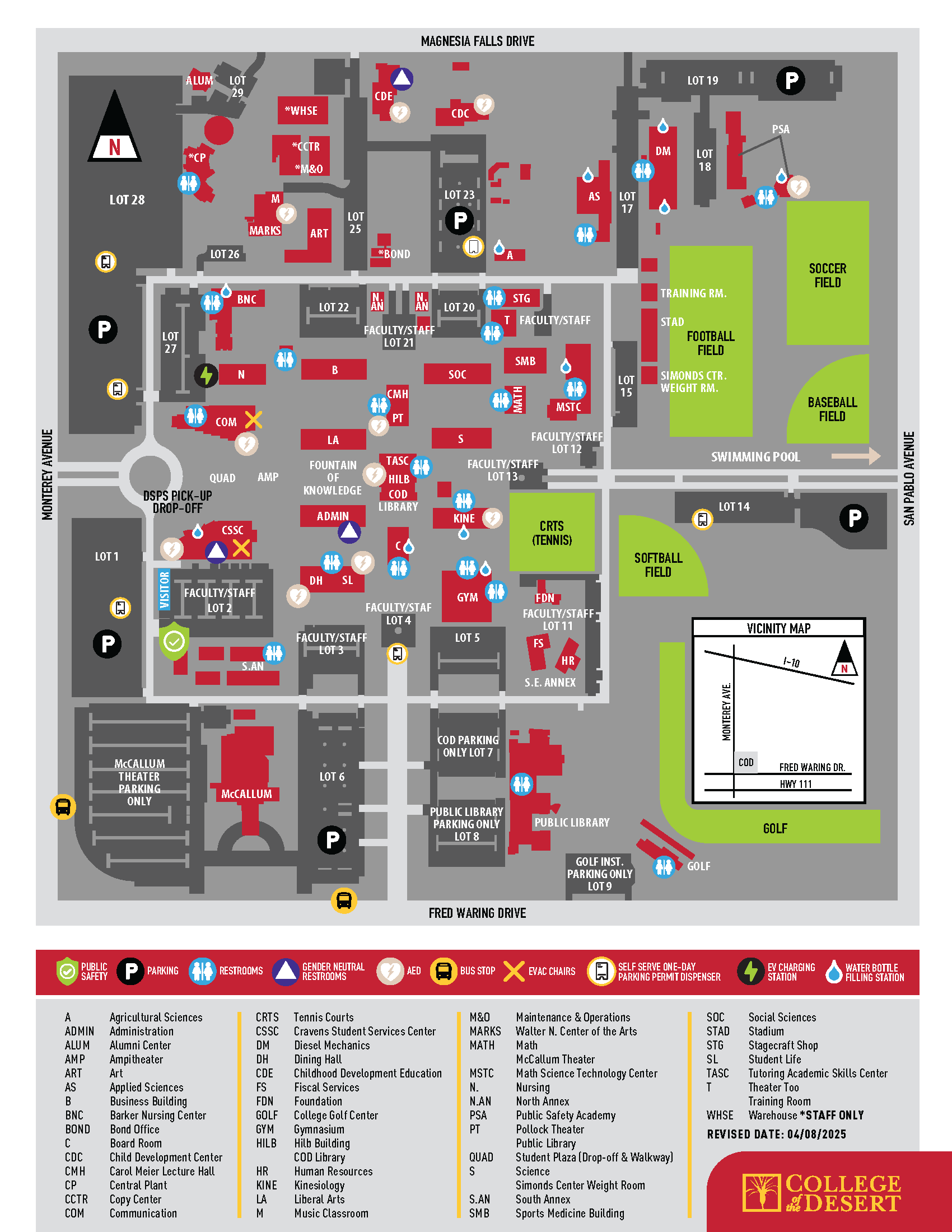 Palm Desert Campus Map