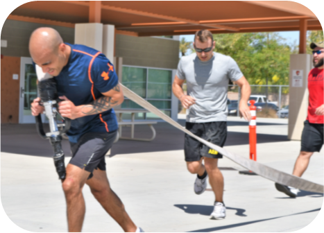 Firefighter performing agility test