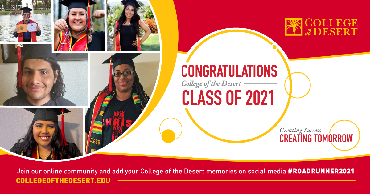 Congratulations Class of 2021 - College of the Desert