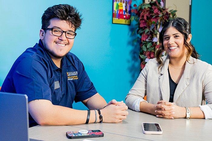 Students sitting at table