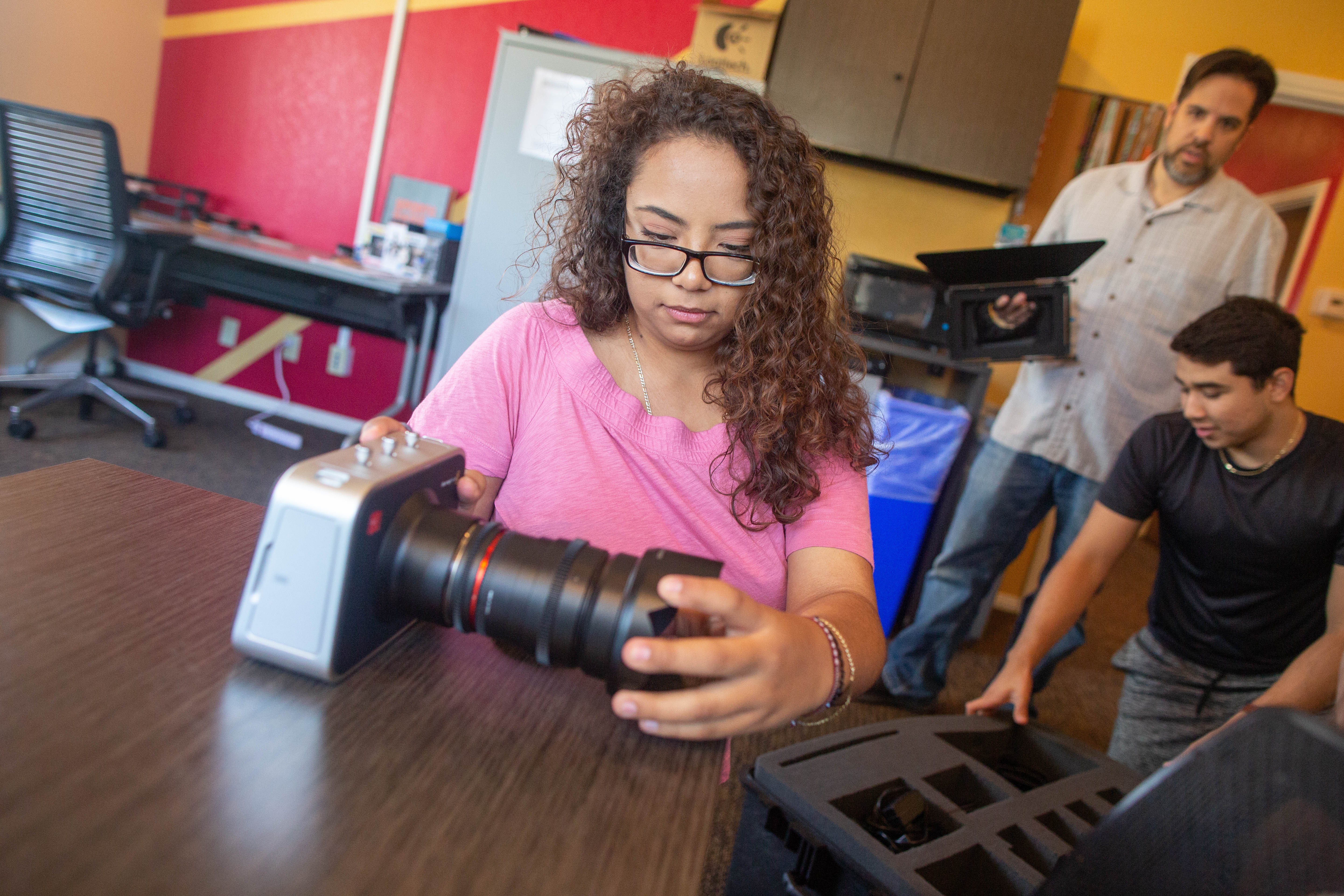 College of the Desert student with Camera