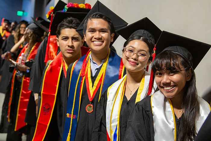 COD Graduates standing in line