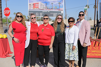 Board of Trustees at the Indio Campus extension ground breaking