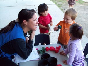 ECE Student in Childcare Lab