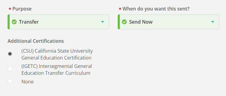 General Education Certification Options 