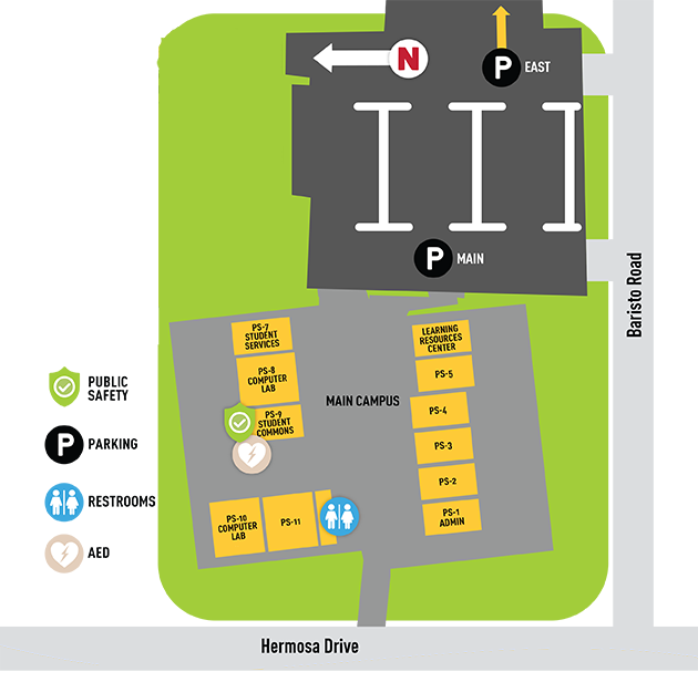 Palm Spring Campus Map