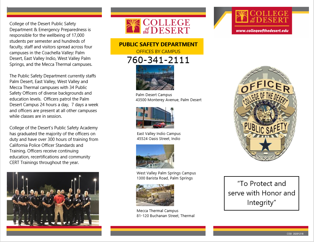 Public Safety Department Brochure English