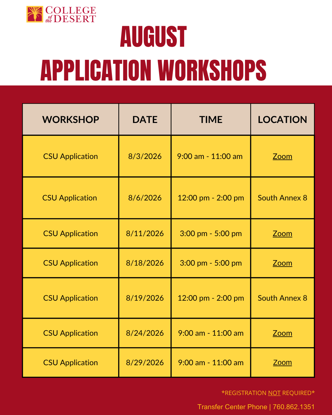 aug workshops