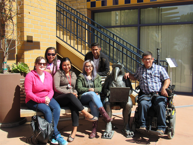 Group picture of TRiO Student Support Services-DSPS at a College Tour at University of California, Irvine 2016